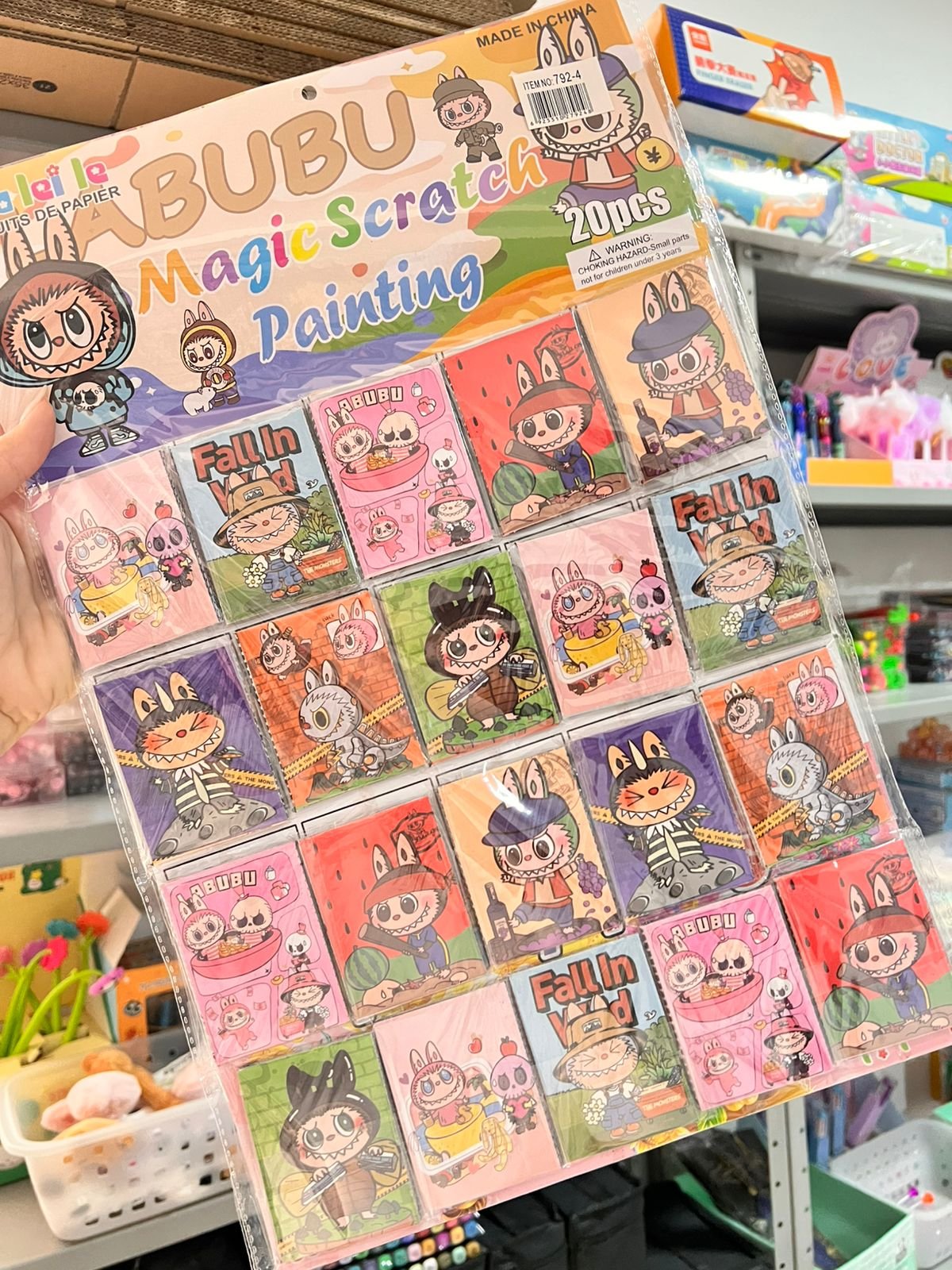 Labubu Scretch Mini Scratch Cards Labubu | Canetas Divertidas Atacado