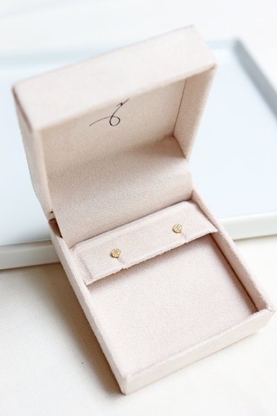 Brinco Ouro 18k Mini Chuveiro com Diamantes 