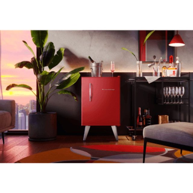 Frigobar Brastemp Retrô 76 Litros Classic Red BRA08HV - 220v | Space Eletro