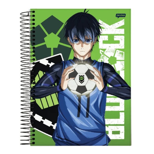 Caderno UNIV. 80FL BLUE LOCK - Jandaia | Colorê Paper