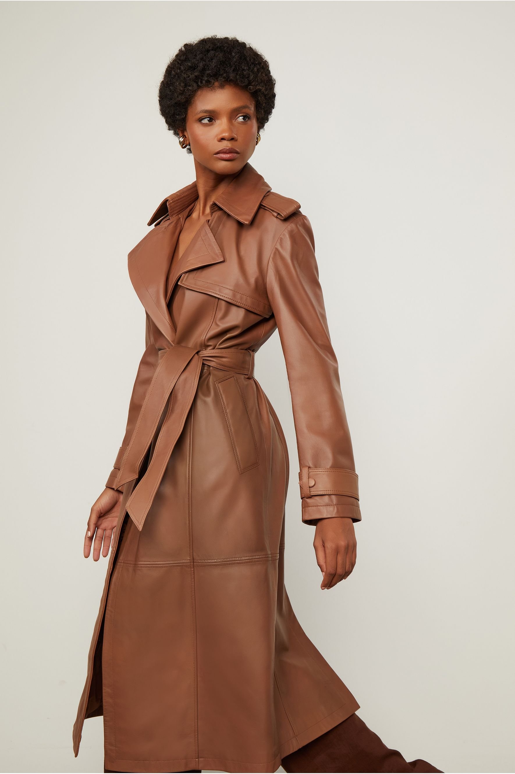 Trench Coat De Couro Classico - Animale | Kadô Boutique - Fabulous