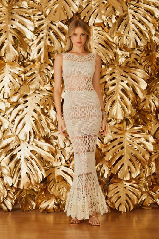 De Noiva Vestido De Festa De Croche Com Grafico Vestido Noiva