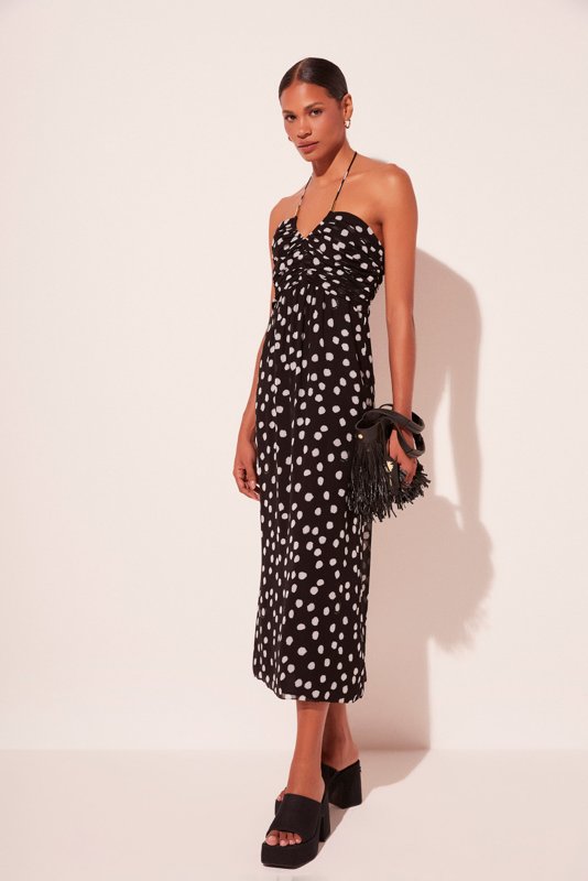 Vestido Midi Poa Rústico Água de Coco Kadô Boutique Fabulous