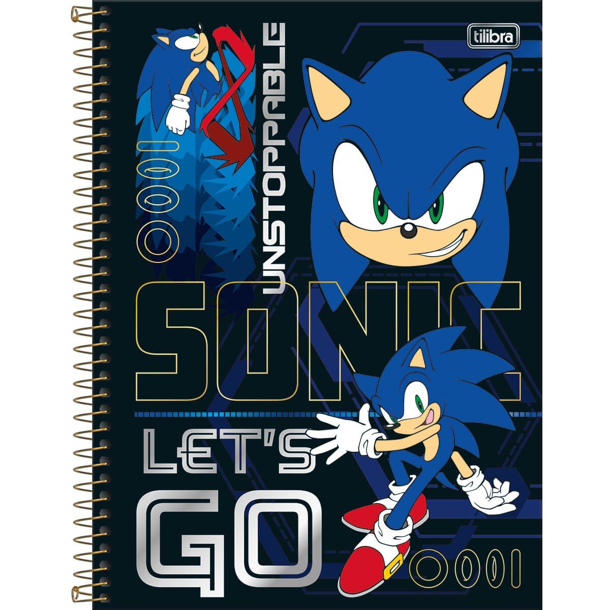 Caderno Universitário 1 Matéria Sonic - Tilibra