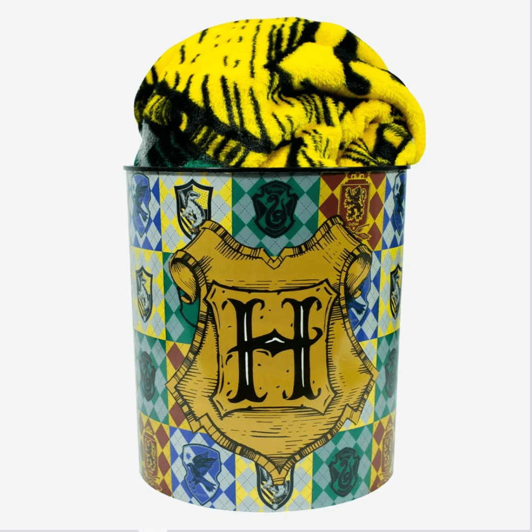 Kit Balde de Pipoca e Manta Harry Potter Casa de Hogwarts Zona Criativa |  Luivin's