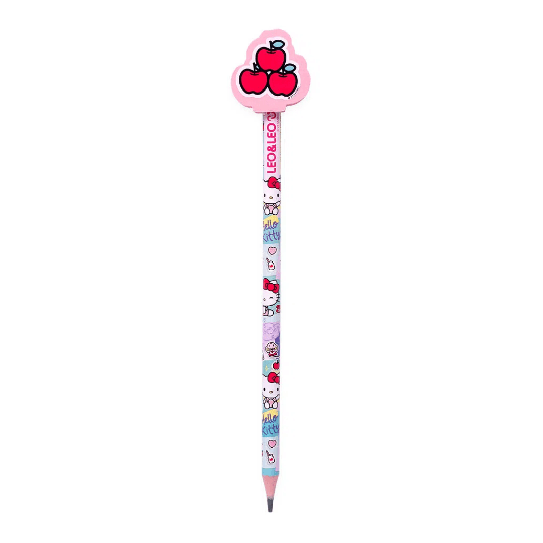 Lápis de Cor Hello Kitty 12 Cores Infantil Molin Escolar