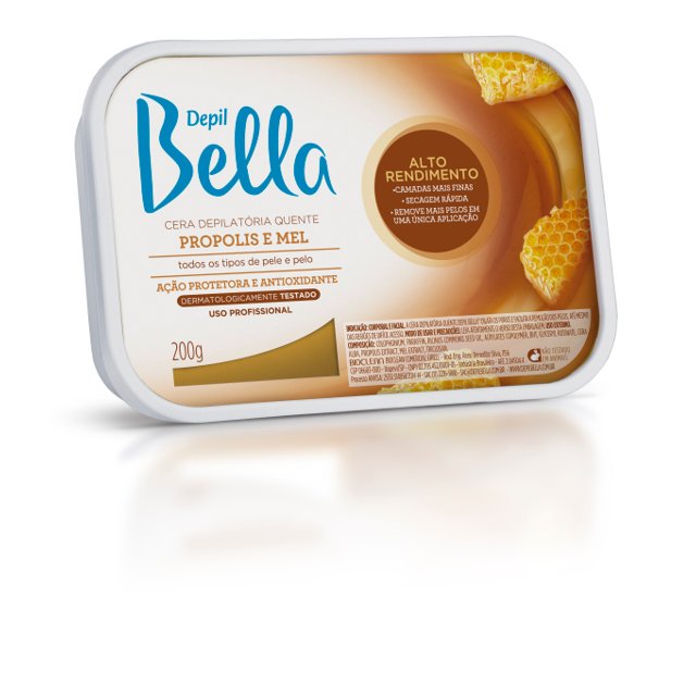 CERA DEPILATÓRIA QUENTE DEPIL BELLA PROPOLIS E MEL DEO Amor Beleza