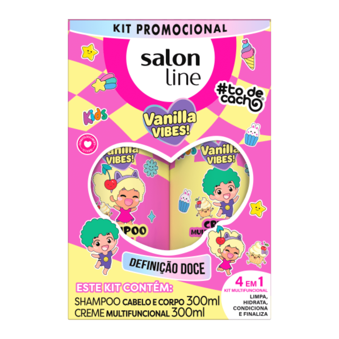 TODECACHO KIT KIDS SHAMPOO E CREME MULTIFUNCIONAL VANILLA VIBES
