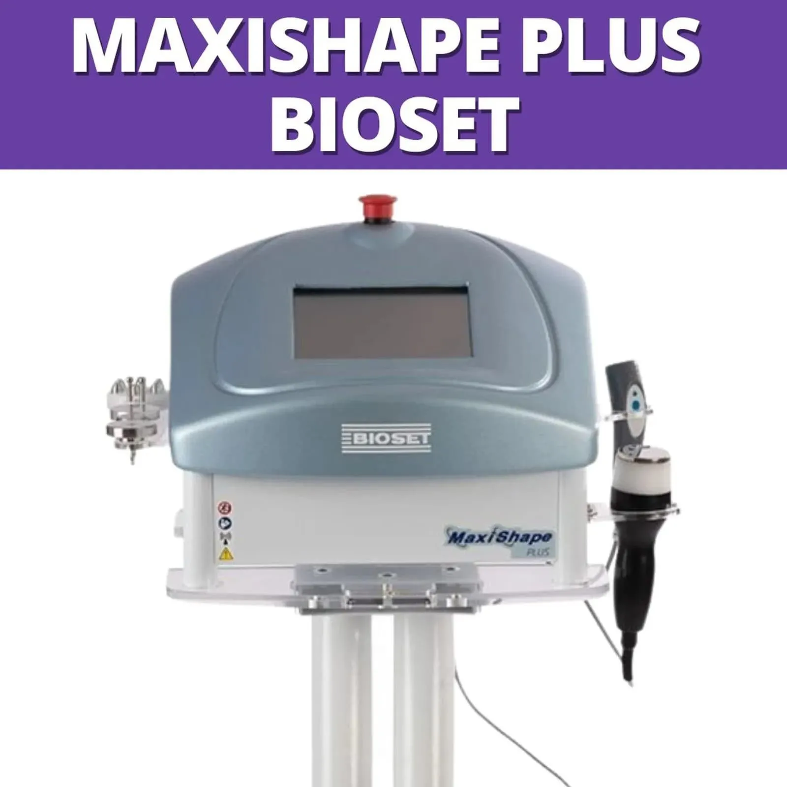 Imagem do aparelho Maxishape Bioset - Radiofrequência, Ultracavitação e Ondas de Choque (PSW)