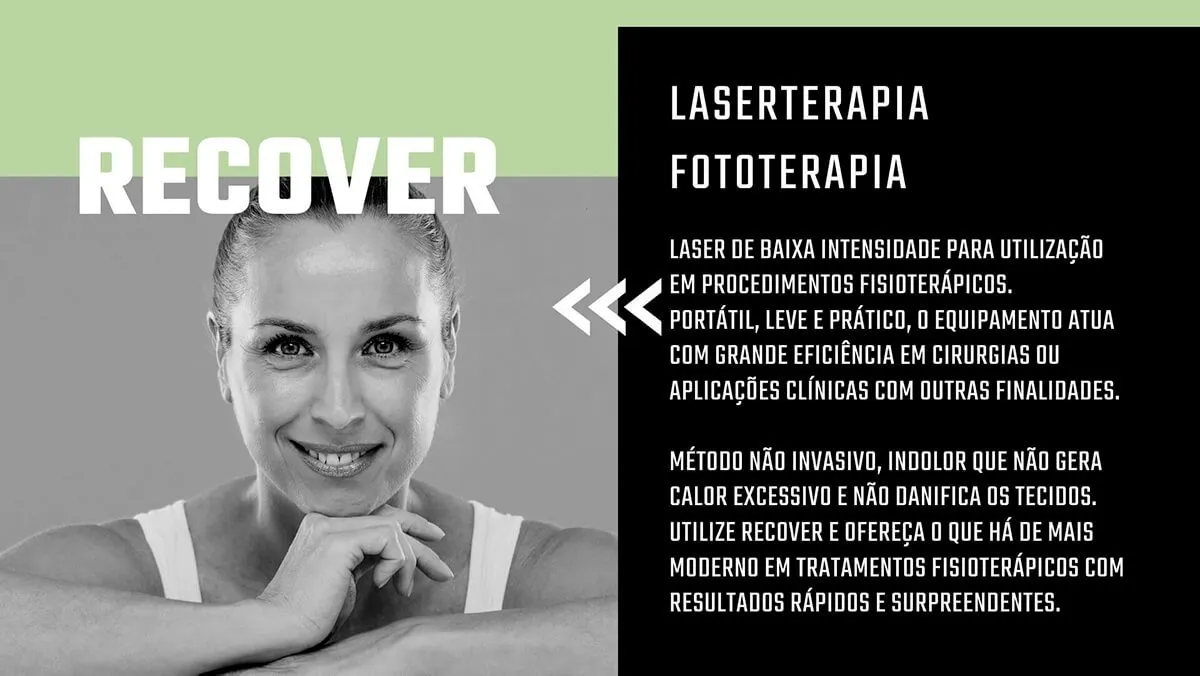 Recover Laserterapia e Terapia Fotodinâmica Bivolt Com Pulseira Ilib + Ponteira Acupuntura - MMO