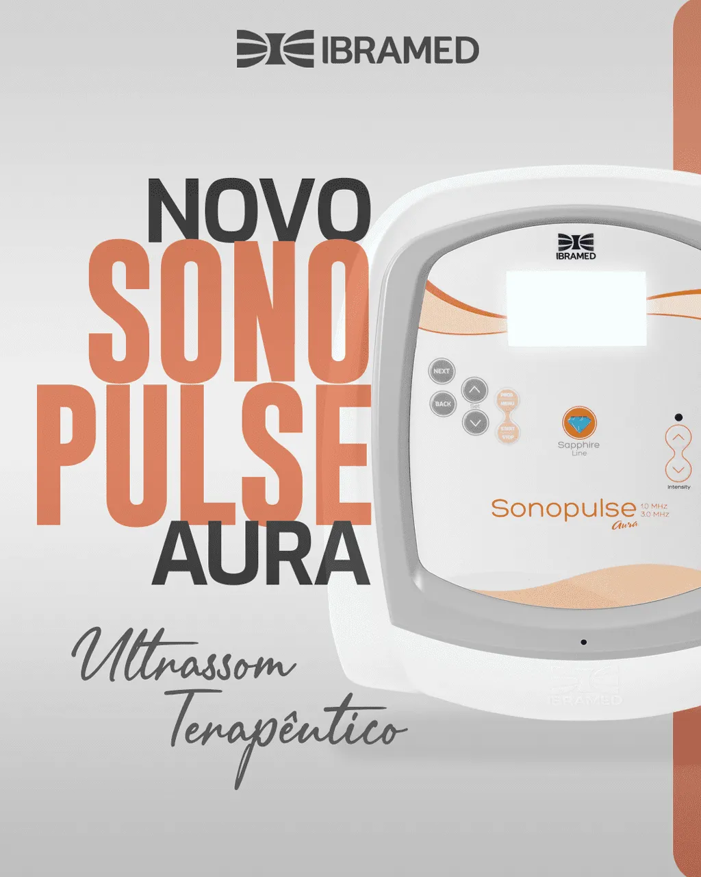 Sonopulse Aura - Ultrassom 1 e 3 mhz Ibramed