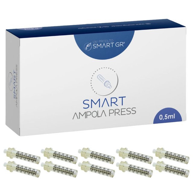Ampola - Seringa Descartável Para Caneta Pressurizada Smart Press - 0,5 mL - Smart GR