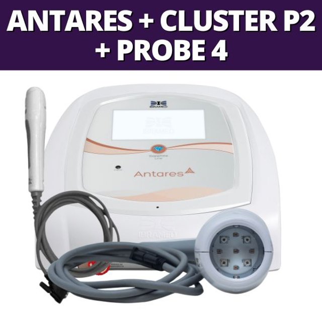 Antares + Cluster P1 ﻿LED RGB e Laser Infravermelho 808 nm + Probe 4 ﻿Laser Infravermelho 808 nm - Ibramed