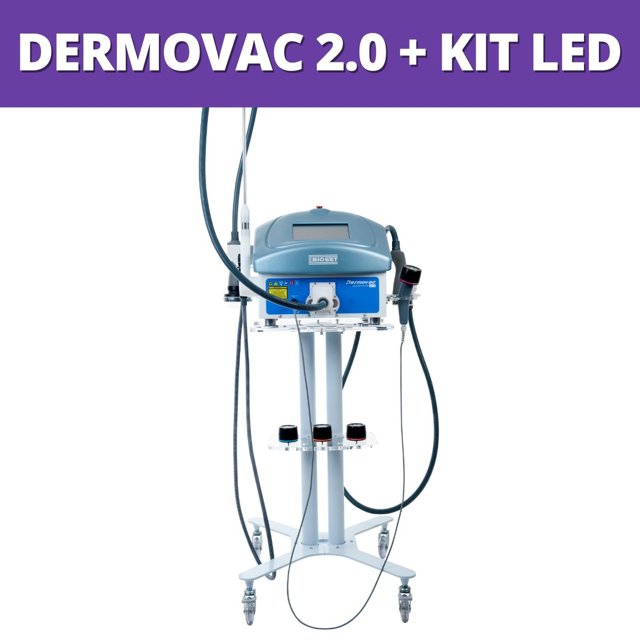 Dermovac  2.0 Bioset - Radiofrequência, Vacuoterapia e LED + Kit Cluster LED - Showroom