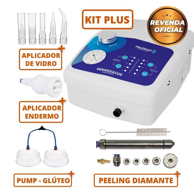 DERMOVÁCUO Kit Plus - Equipamento de Vacuoterapia e Endermologia - MedStart