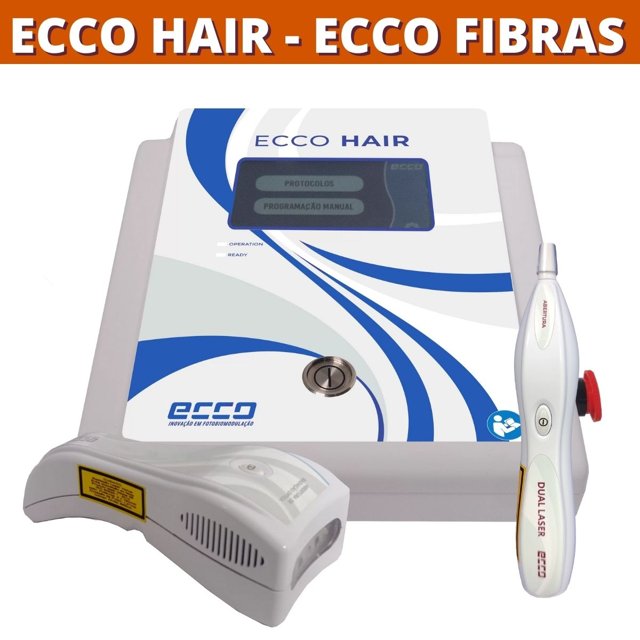 Ecco Hair Aparelho de Led e Laser para Terapia Capilar - Ecco Fibras