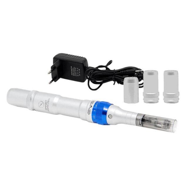Smart Derma Pen + Suporte de Acrílico - Caneta Elétrica De Microagulhamento - Smart Gr