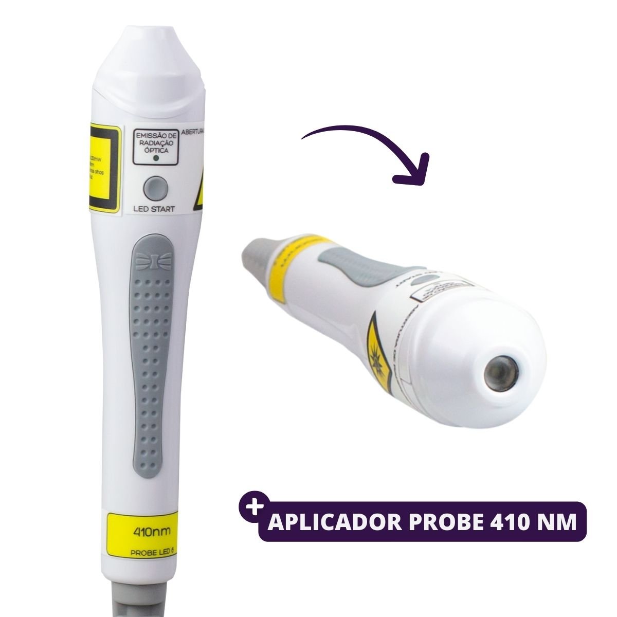 Aplicador Probe LED Violeta P6 410 nm - Caneta para Laserpulse