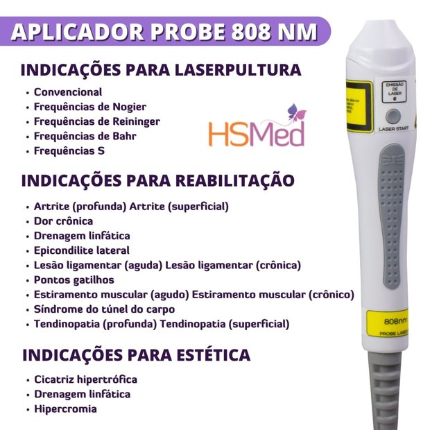 Novo Laserpulse Portátil Com Probe Laser Infravermelho P4 808 Nm ...