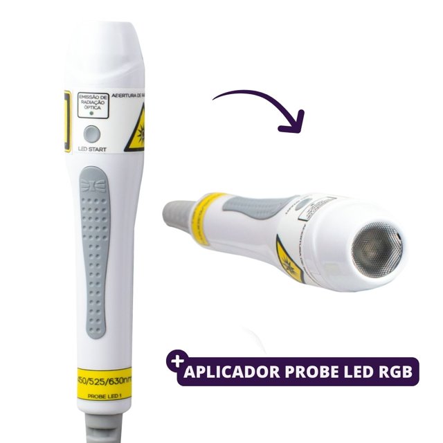 Aplicador Probe P1 LED RGB - Caneta para Novo Laserpulse Portátil - Ibramed