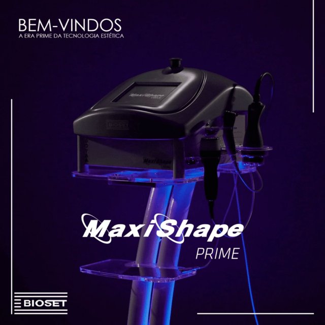 Maxishape Prime Bioset – Radiofrequência, LED, Ultracavitação e Ondas de Choque (PSW)