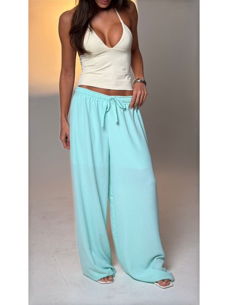 Calça Pantalona Verde Agua ExCloset11 - Main Image