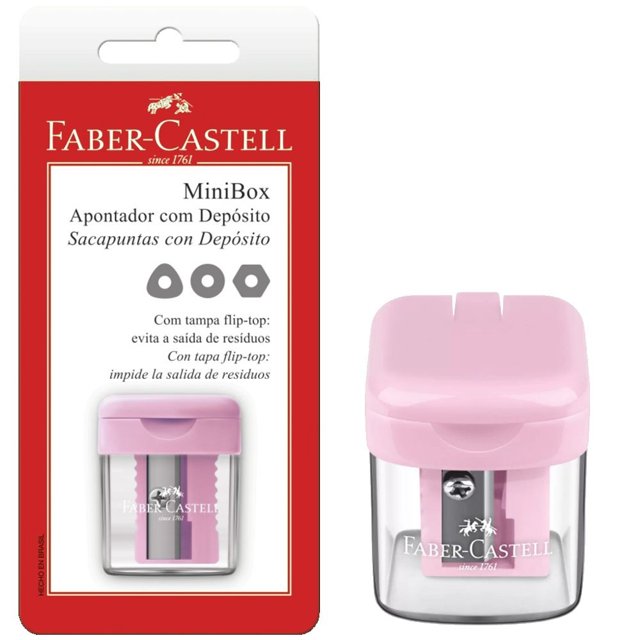 Sacapuntas mini box, colores pastel Faber Castell