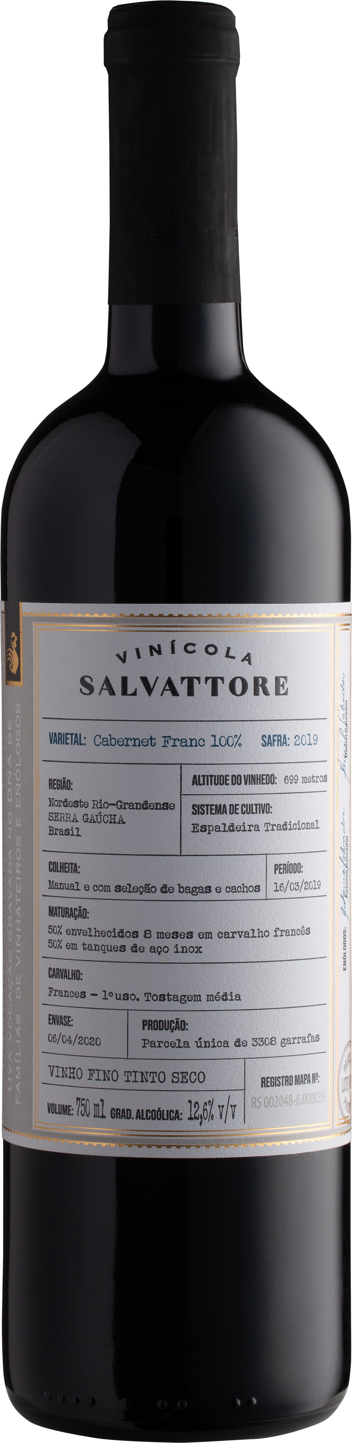 Vinho Cabernet Franc 2021 Salvattore Mwine