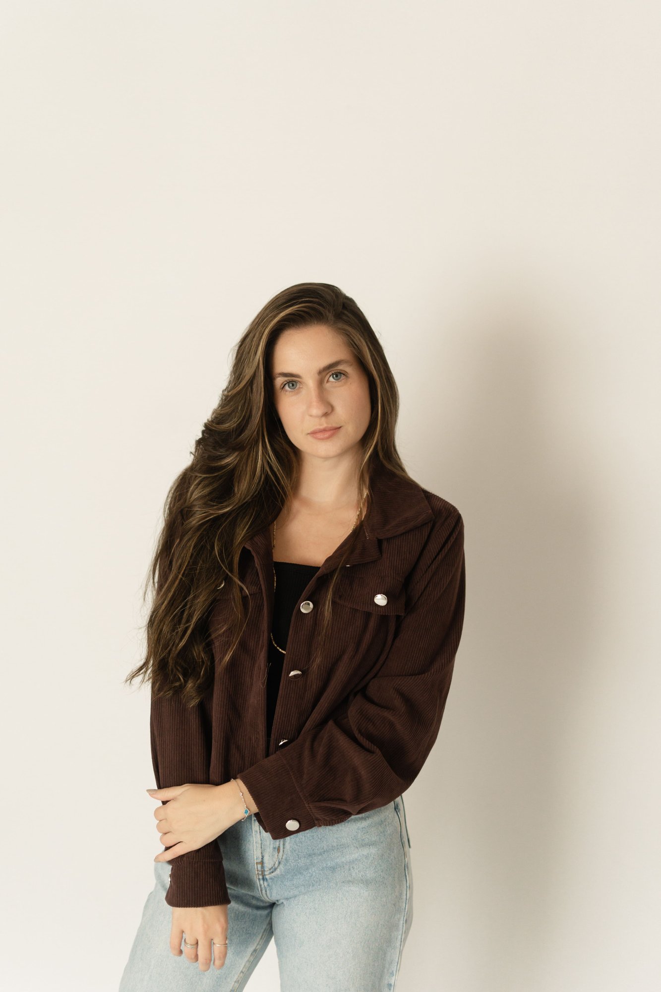 Jaqueta Cotelê Marjorie - Marrom | Bixo Grillo