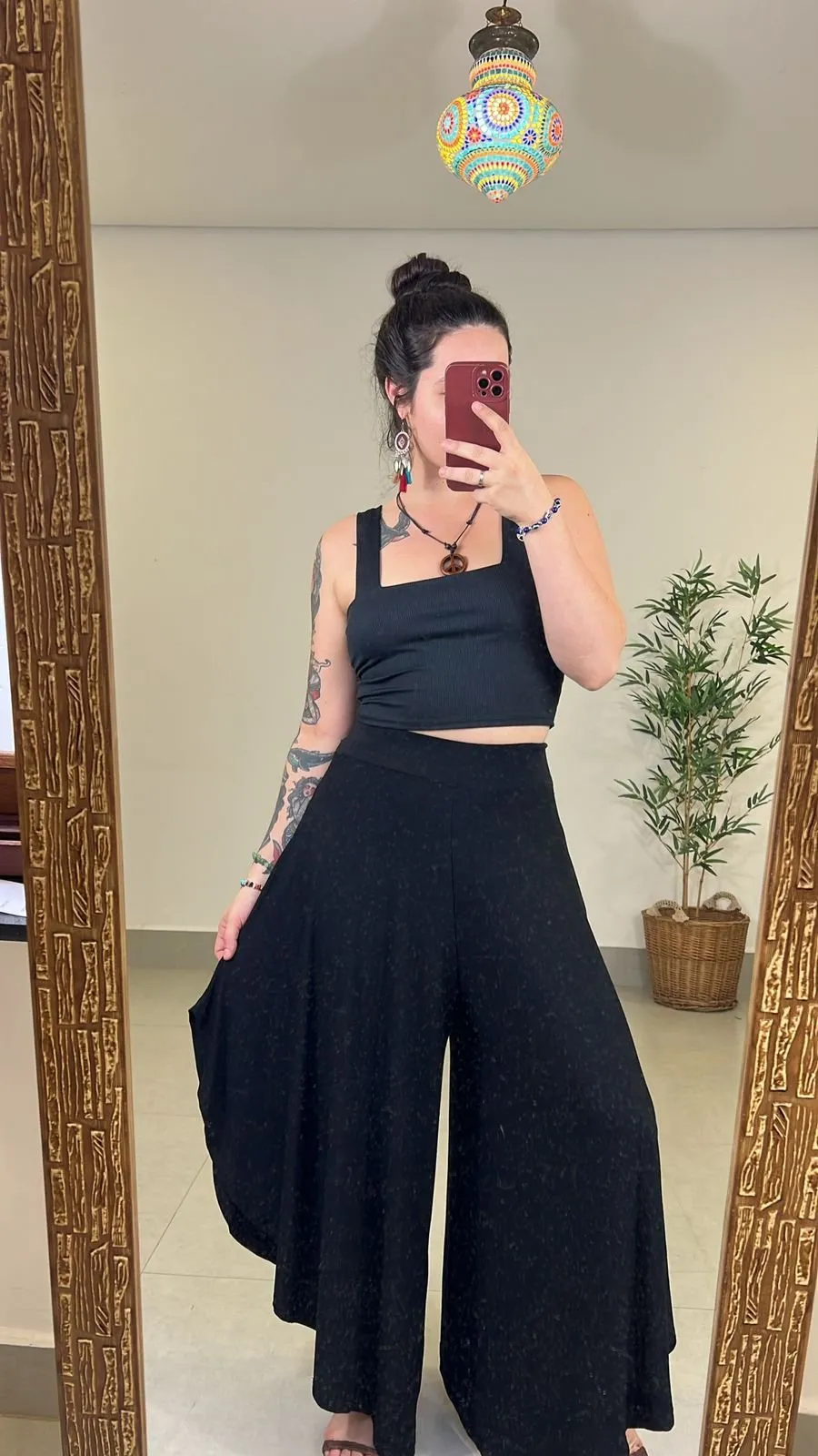 Conjunto Pantacourt Preta CalÃ§a Pantacourt Com Blusa Calça