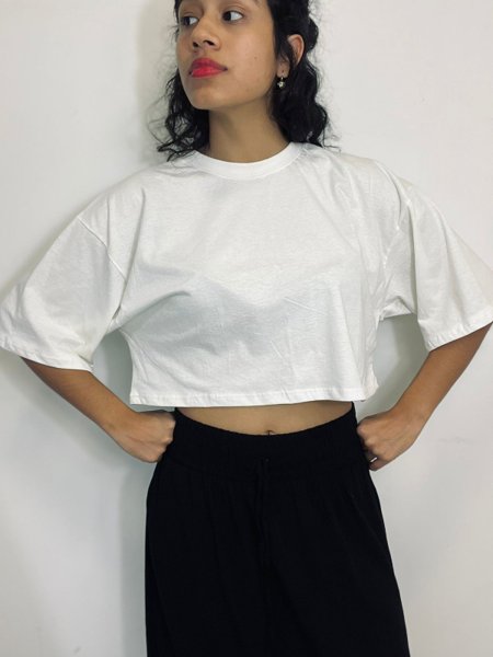 T-Shirt Oversize Off White - Sabrina 