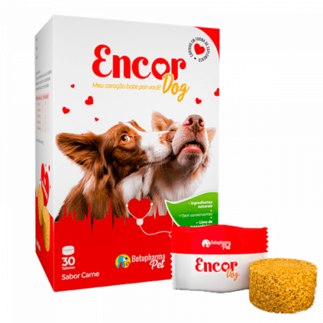 Encor Dog Suplemento Natural p/ Cães com Problemas Cardíacos, Endócrinos e controle de Triglicérides - Nutradog