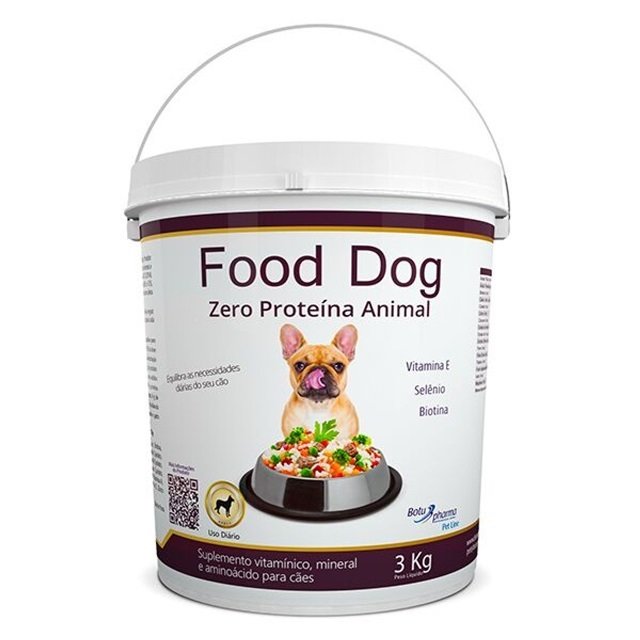 Food Dog Zero Proteína Animal 3kg - Suplemento Natural p/ dieta de Cães com Hipersensibilidade Alimentar