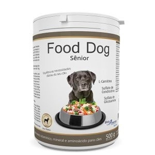 Suplemento Food Dog Sênior 500g - Suplemento Natural p/ dieta de Cães Idosos ou com Problemas Locomotores