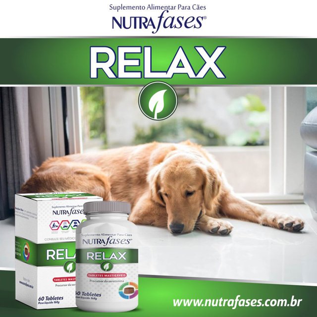 NutraFases Relax p/ cães ansiosos, medrosos e agressivos