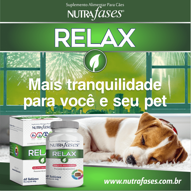 NutraFases Relax p/ cães ansiosos, medrosos e agressivos