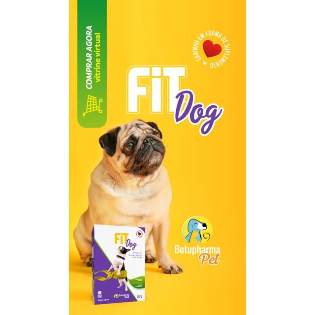 Fit Dog Suplemento Natural p/ Cães Obesos, Robustos e Esfomeados - Nutradog