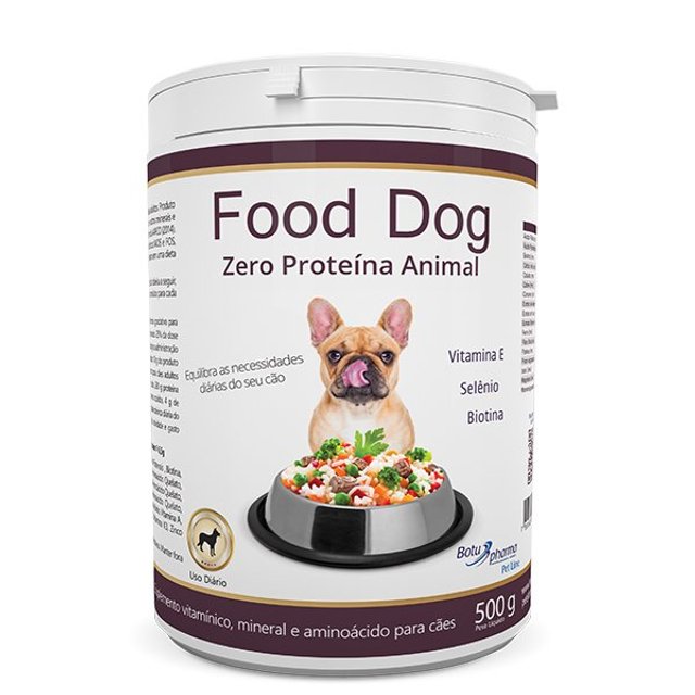 Food Dog Zero Proteína Animal 500g - Suplemento Natural p/ dieta de Cães com Hipersensibilidade Alimentar