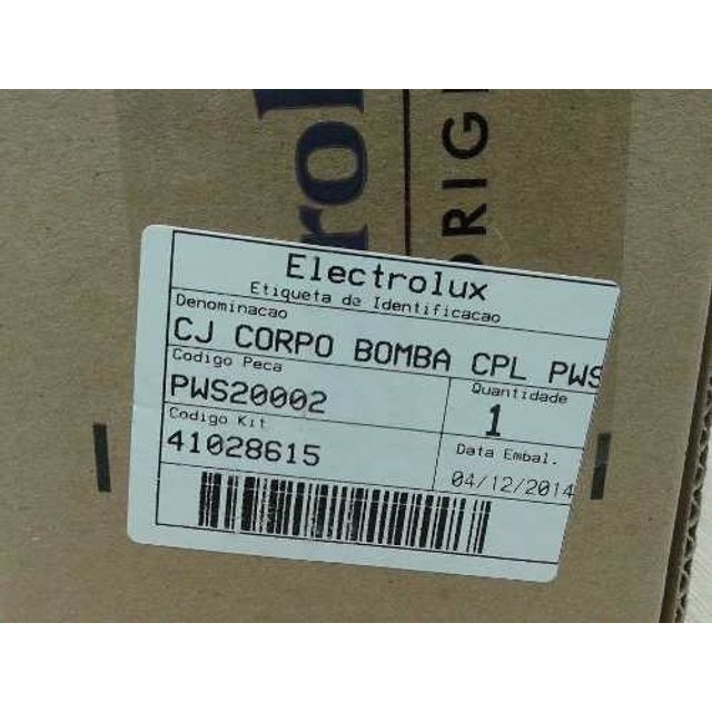 Corpo Da Bomba Lava Jato Electrolux Pws20