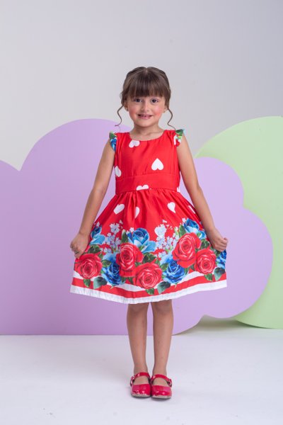 Roupa Infantil Vestido Vermelho Infantil Renner Vestido Infantil