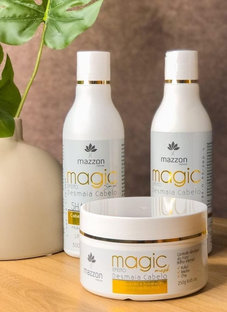 Kit Magic Desmaia Cabelo - Pós Selagem Mazzon Shampoo +