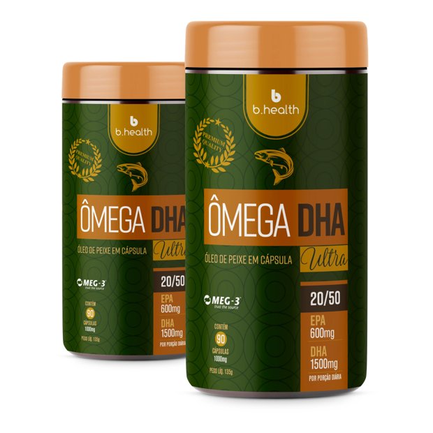 Omega Dha Powder Combo 2 Unidades Ômega DHA Ultra | B.Health Nutrition