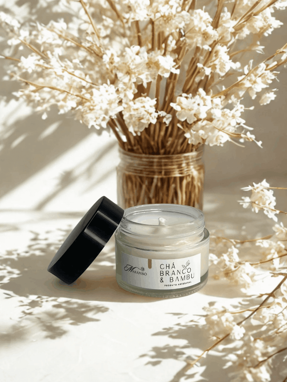Vela Chá Branco e Bambu - 50g | Marambo