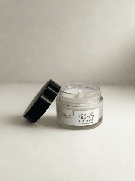 Kit Chá Branco e Bambu c/4 Peças | Marambo