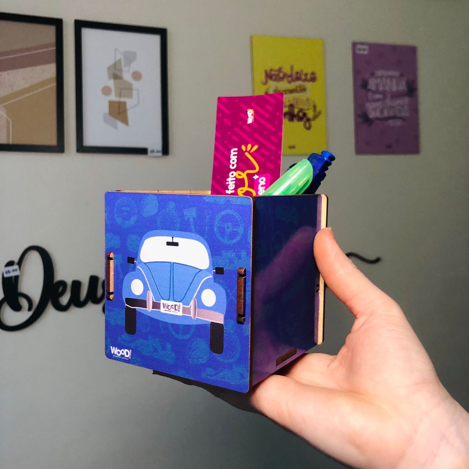 Porta-treco Divertido - Fusca | Organização e Estilo em MDF 3mm