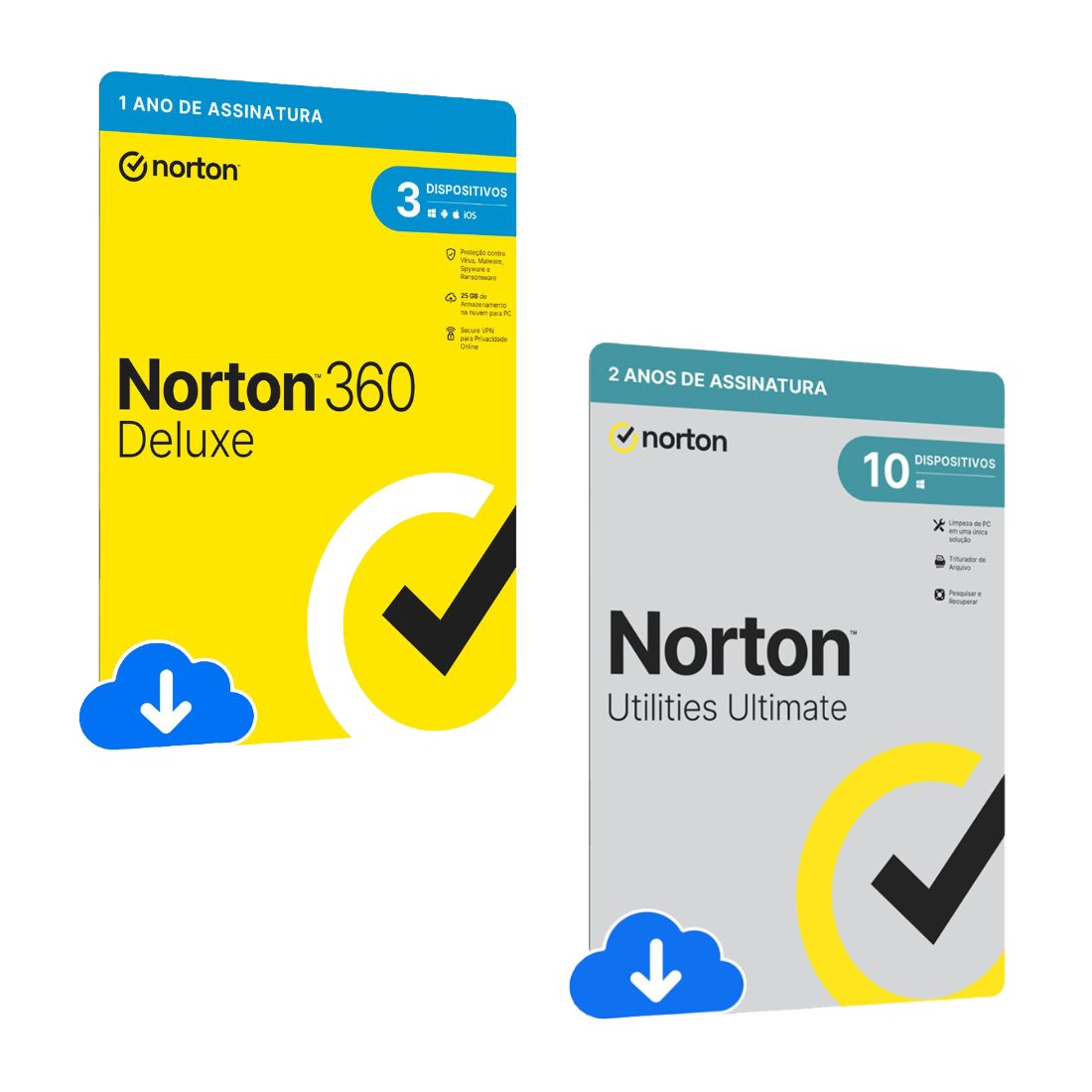 Combo Norton 360 Deluxe 25GB para 3 Dispositivos 12 Meses + Norton