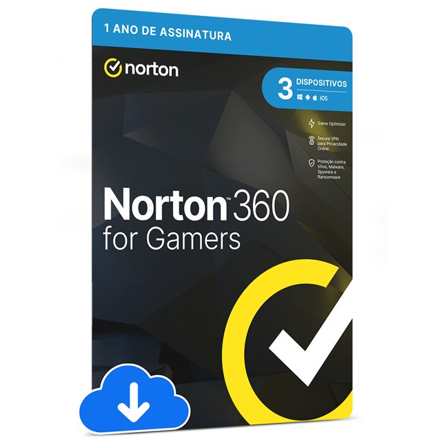 Norton Antivírus 360 For Gamers 50GB Para 3 Dispositivos 12 Meses.