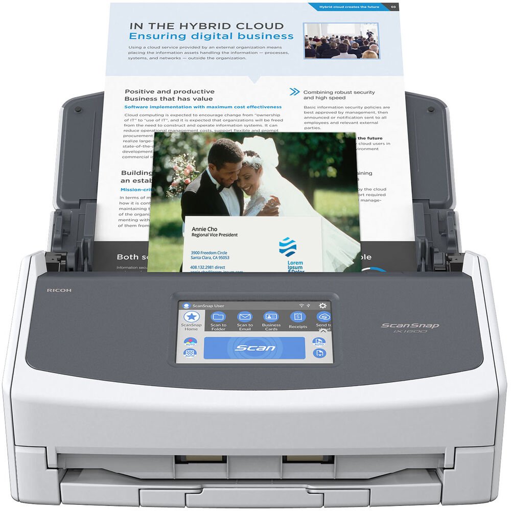Scanner Ricoh ScanSnap IX1600 A4 40ppm White CG01000-308501