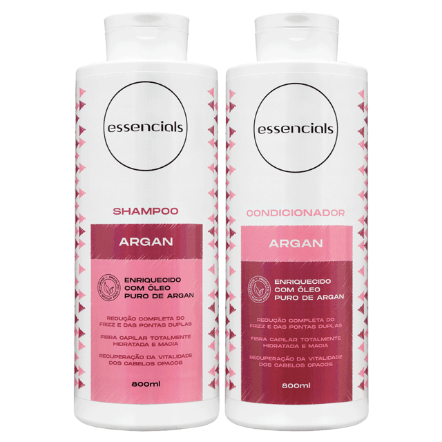 Essencials Kit Shampoo e Condicionador Argan - (2x800 ml)