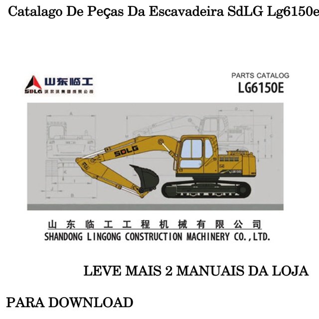 Catalago De Peças Da Escavadeira SdLG Lg6150e | Leiturando Saber